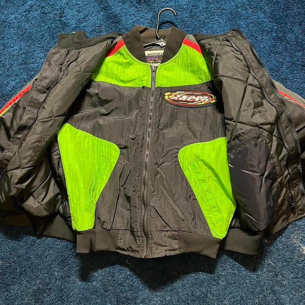 Black and Neon Green Racing Jacket